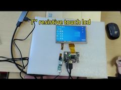 7-дюймовая ЖК-панель 1024x600 с 4-прицепным 2,54 корпусом Резистивная сенсорная панель для промышленной панели управления